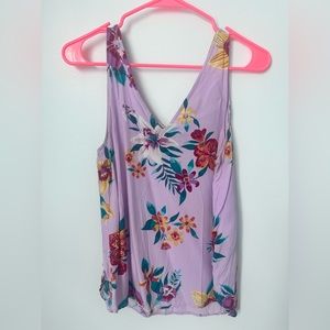 Old Navy Summer Purple Floral Tank